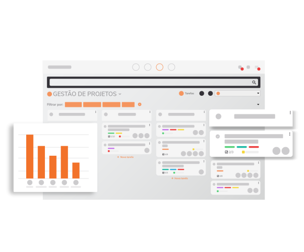 Mockup do módulo de projetos de inovação do software de inovação AEVO